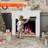 55" Electric Fireplace Tv Stand W/ Remote, Adjustable Flame & 1-8H Timer-31601121