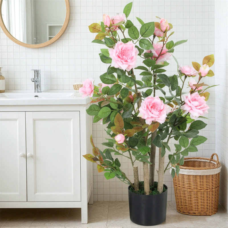 Artificial rose trees 90cm, Pink