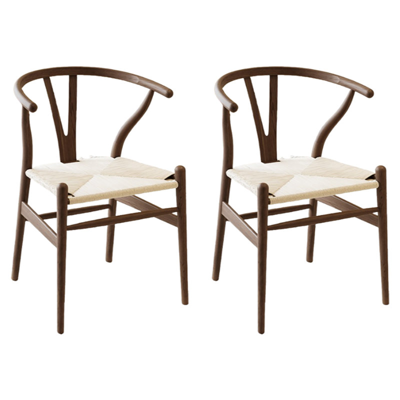 Solid wood dining chair comfortable back