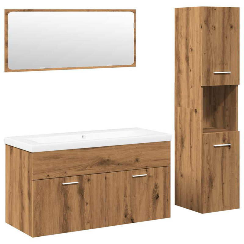 Feya Bathroom Furniture Suite, Old Wood