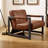 Tufted Full Grain Genuine Leather Accent Lounge Chair-290590094