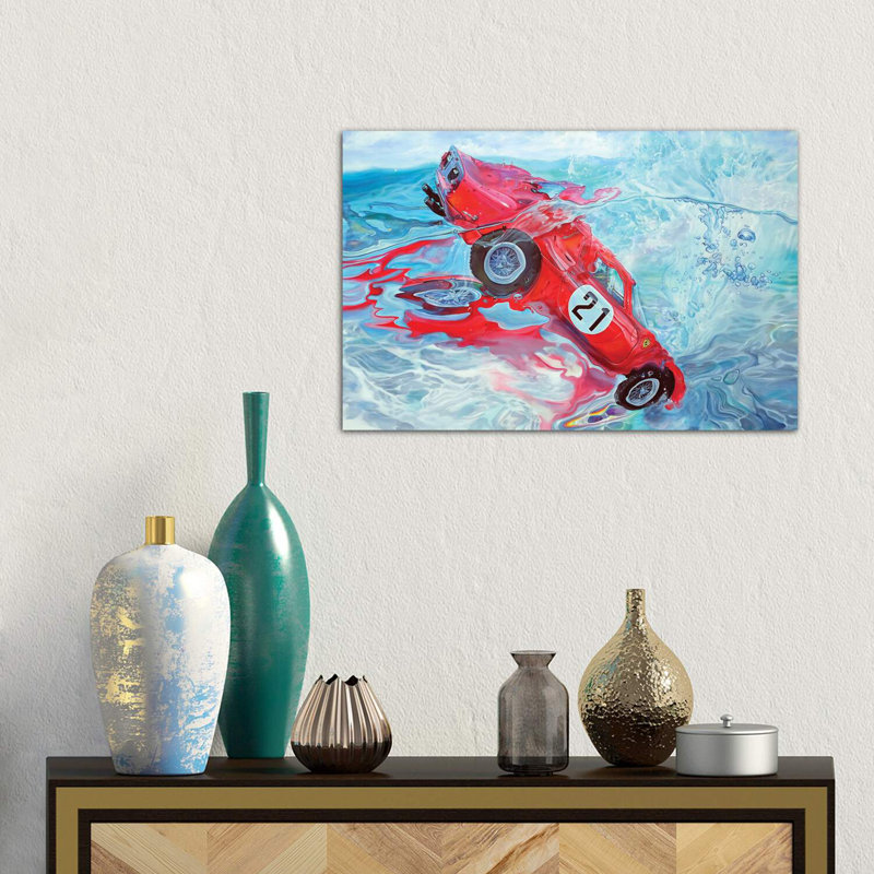 Ferrari No. 21 by Marcello Petisci - Wrapped Canvas Print, 66.04 cm H x 45.72 cm W x 3.175 cm D