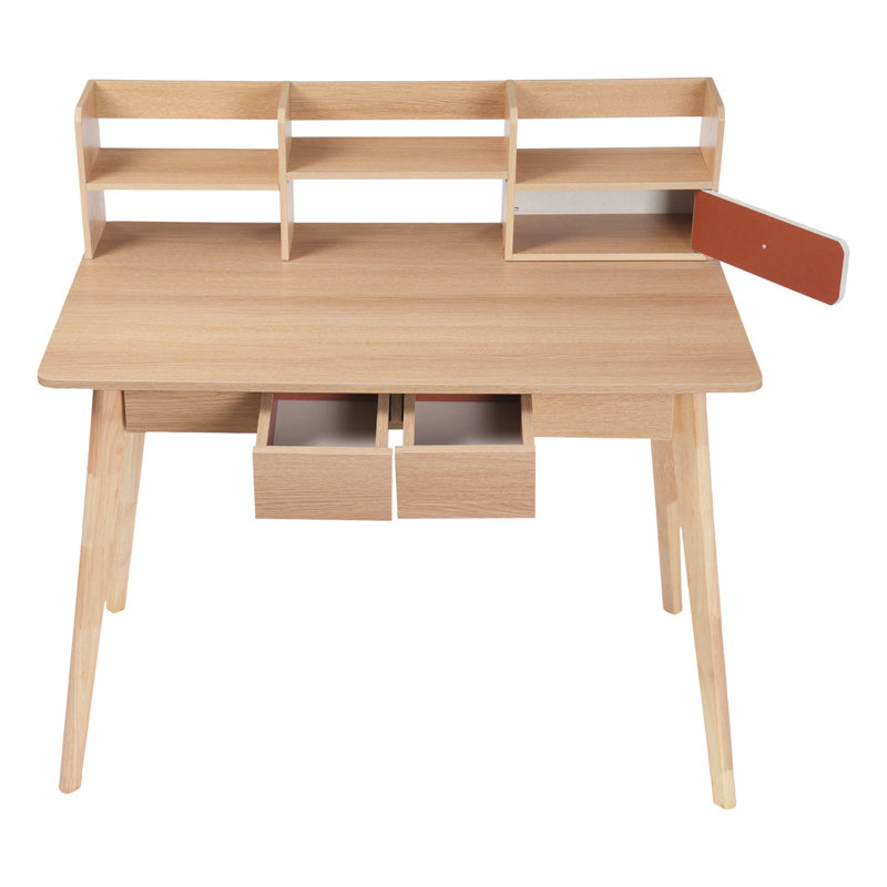 Elegant Wooden Work Table With Drawers