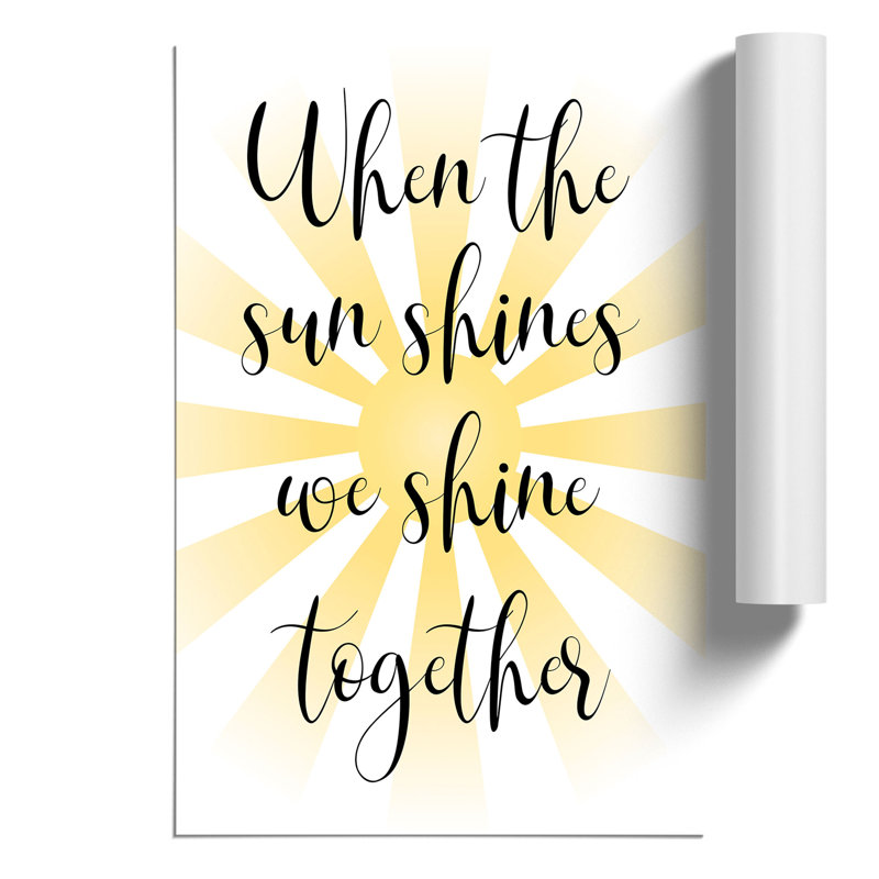When the Sun Shines - Frameless Print, 42cm H x 30cm W x 0.1cm D