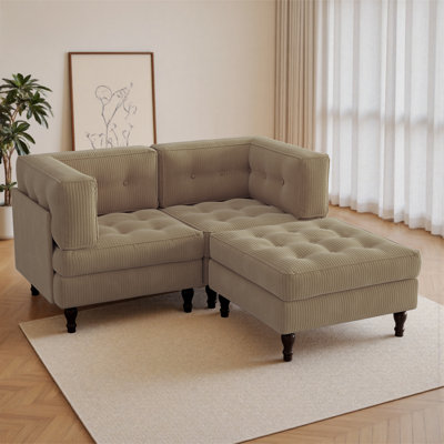 3 Seater Corduroy Sectional