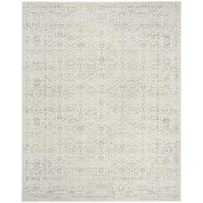 Yassere 7'10" x 9'10" Grey Vintage Indoor Rug