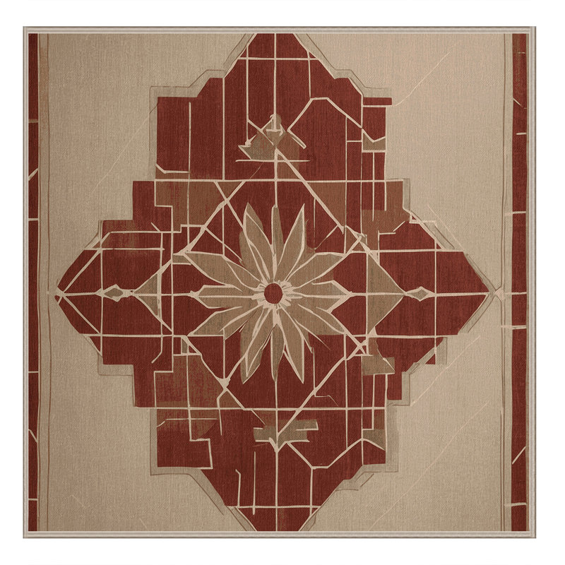 Abstract Pulse Rug, Square 6'