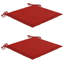 Chaises vidaXL 2 pièces avec coussins rouges en bois de teck massif vidaXL-132450478-132450481