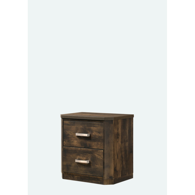 Elettra Rustic Walnut Finish Nightstand