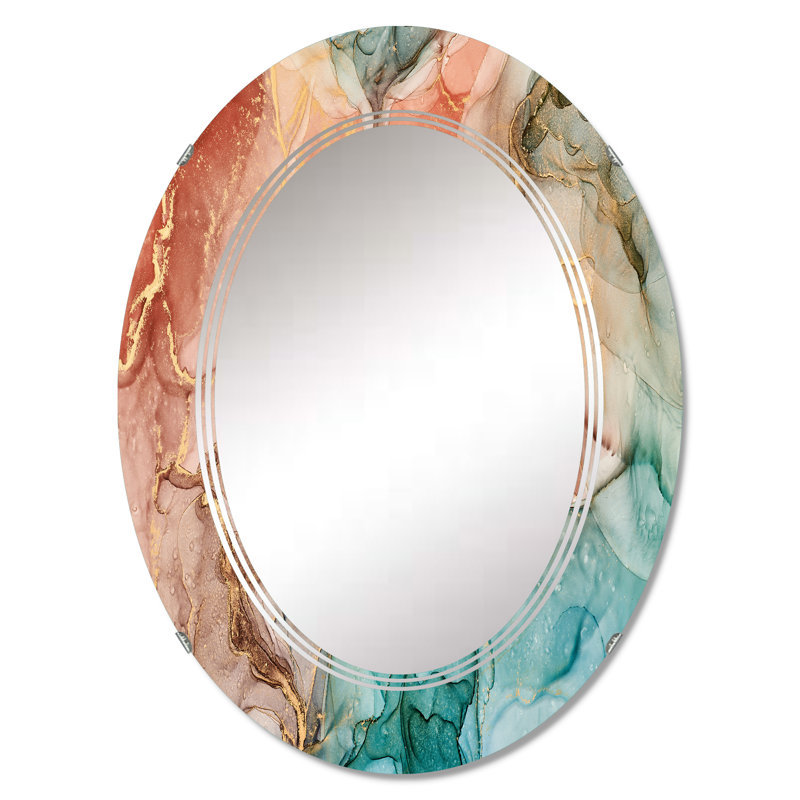 Miroir mural moderne brun, 36 po x 24 po