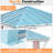 Hawaii 8'x8' Galvanized Steel Hardtop  Blue Pink Gazebo Pavilion with USB Charging Socket and BBQ Bar Table Shelf