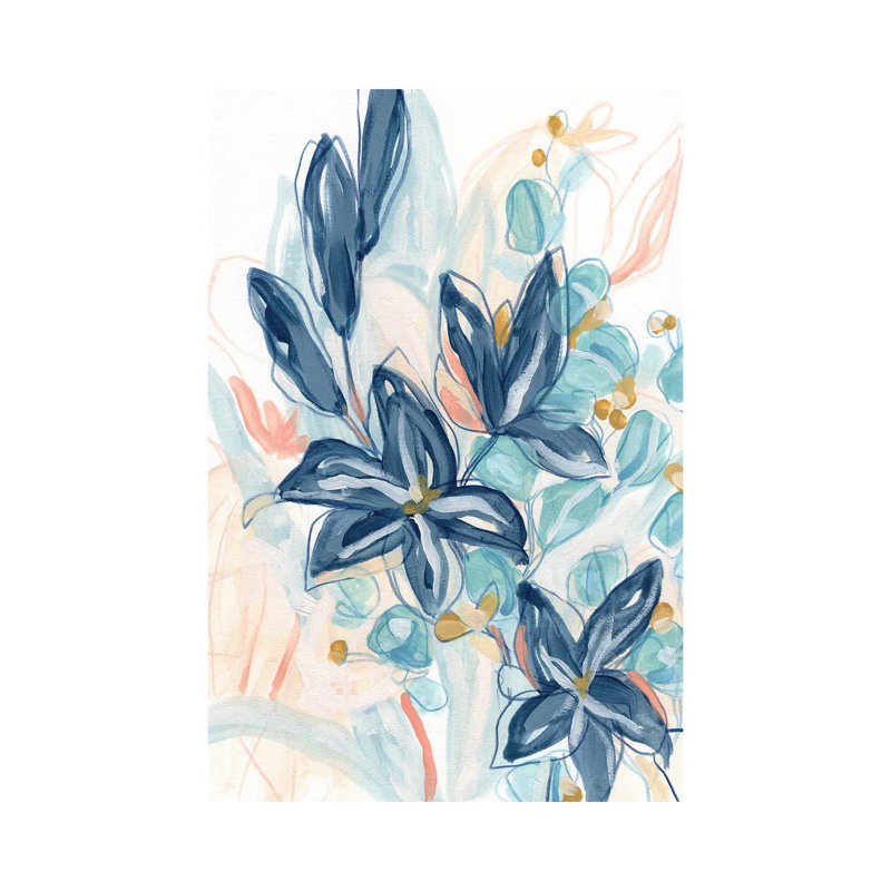 Blooming Blues II by June Erica Vess - Wrapped Canvas Print, 66.04 cm H x 45.72 cm W x 3.175 cm D
