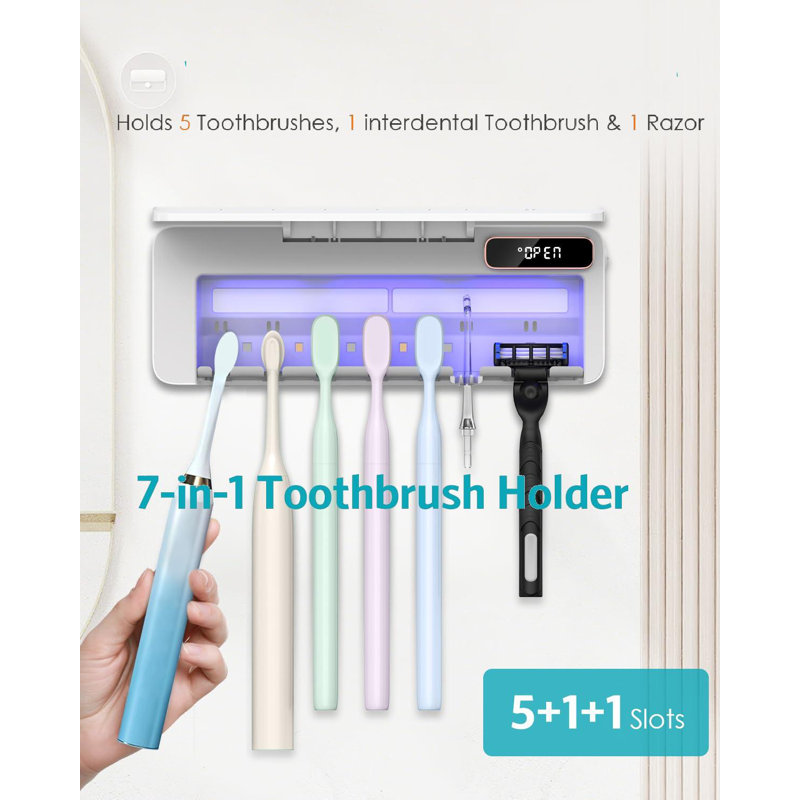 Support pour brosse à dents UV (blanc)
