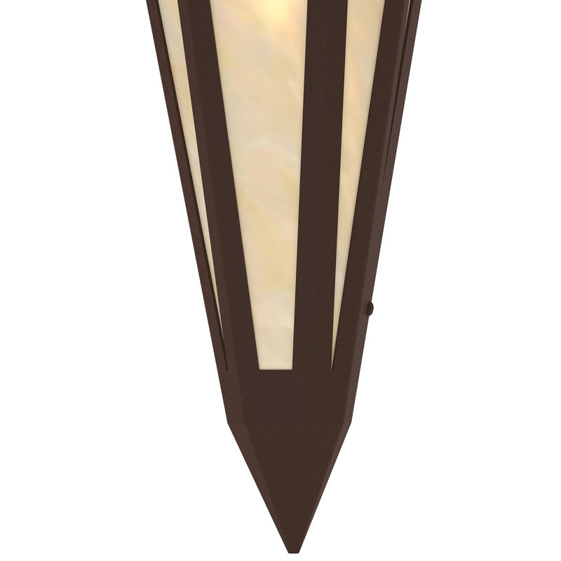 Brum 2 - Light Flush Mounted Sconce, Oil Rubbed Bronze, Amber, Glass