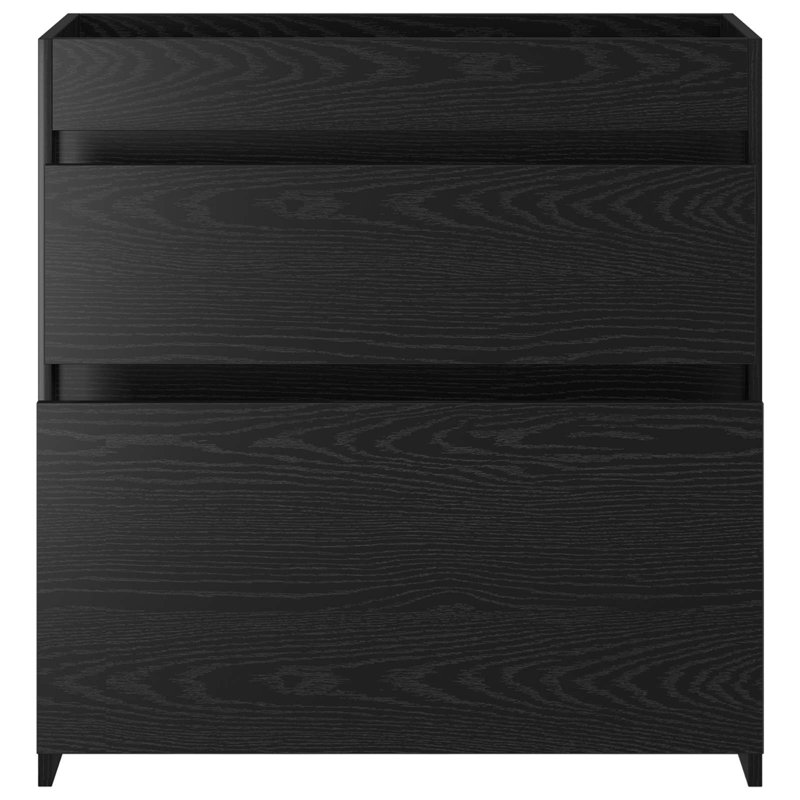 78.5 mm Single Double Bathroom Vanity Base, Black Oak