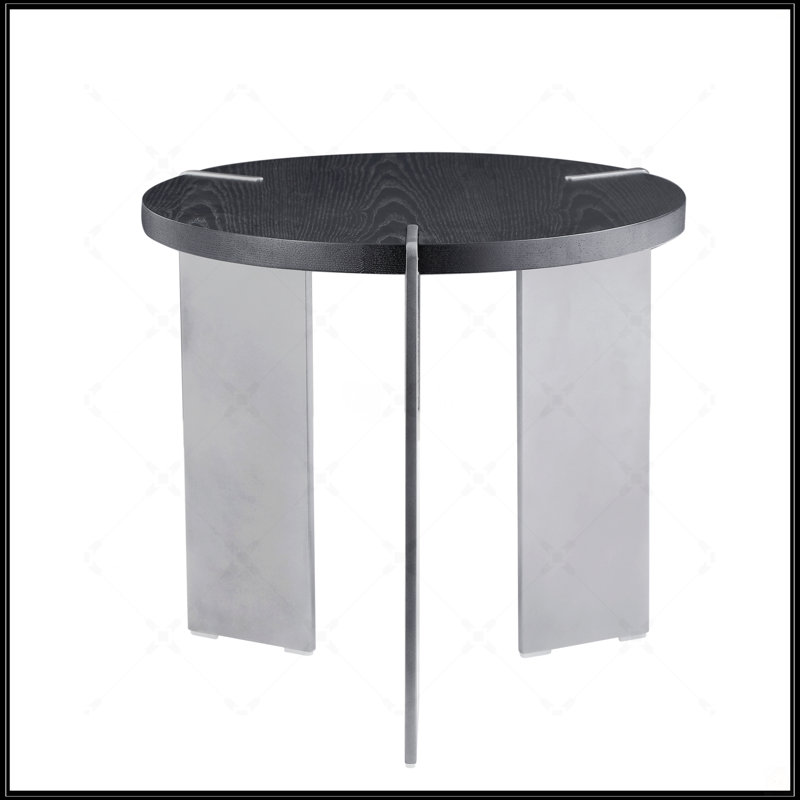 Table basse ronde, Noir