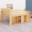 Structure de lit mezzanine avec tablettes de rangement intégrées et tête de lit à DEL-894837107-894837104