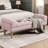 Averleigh Button-Tufted Upholstered End Of Bed Bench With Rolled Arms And Turned Wood Legs-117216281-133205716