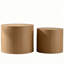 Ensemble de 2 tables basses gigognes, table d'appoint ronde en bois, table ronde décorative moderne pour petit espace, mobilier d'appartement de chambre à coucher de salon, bois naturel-1282546985