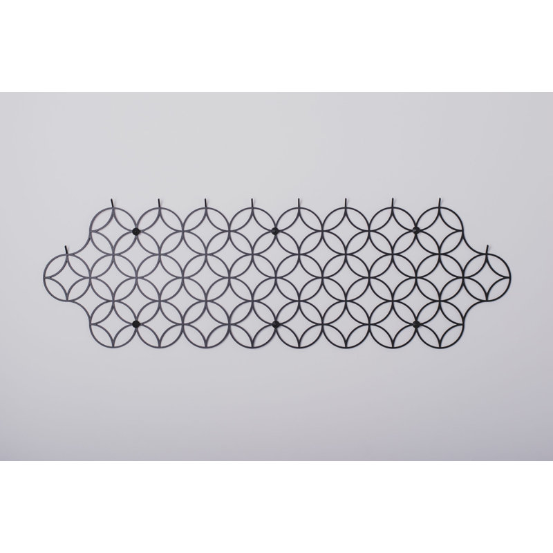 Glenrock Iron Wall Mounted Coat Rack, Black