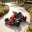 Kart en polypropylène et en acier pour enfants de 8 à 12 ans, noir classique, capacité de 154 lb