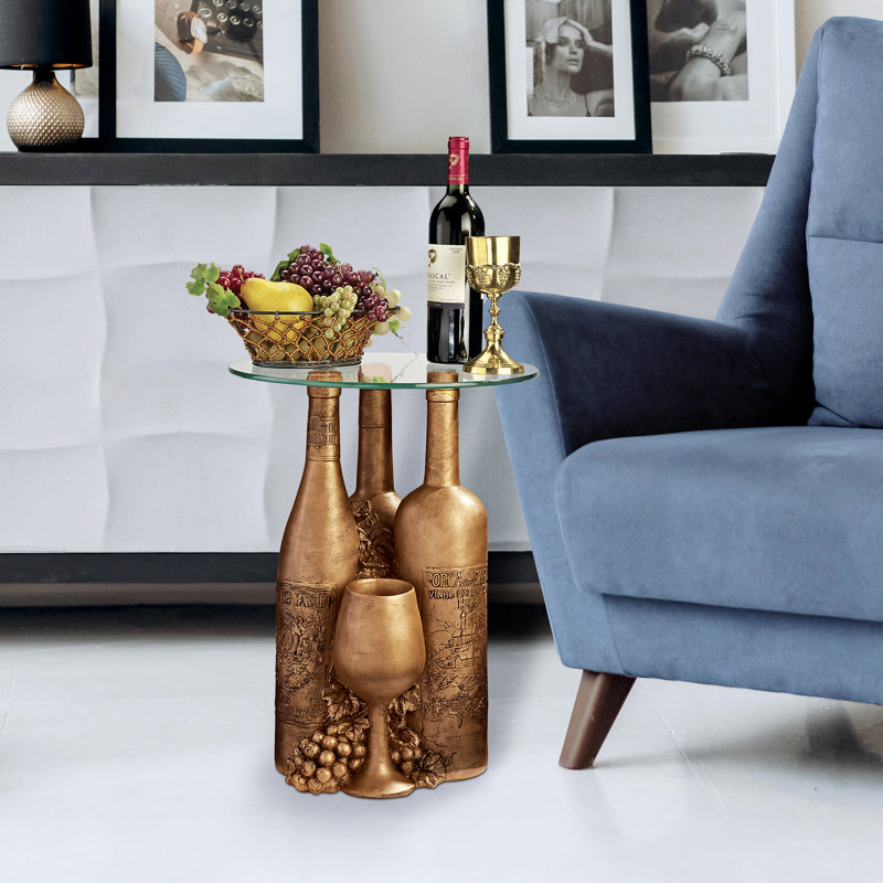 Wine and Dine Sculptural End Table
