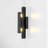 2-Light Modern Matte Black Wall Sconce