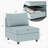 Armless Seat for Modular Sectional Sofa with Storage for Living Room
