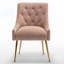 Chaise d'appoint en velours beige Baudel-1563904540