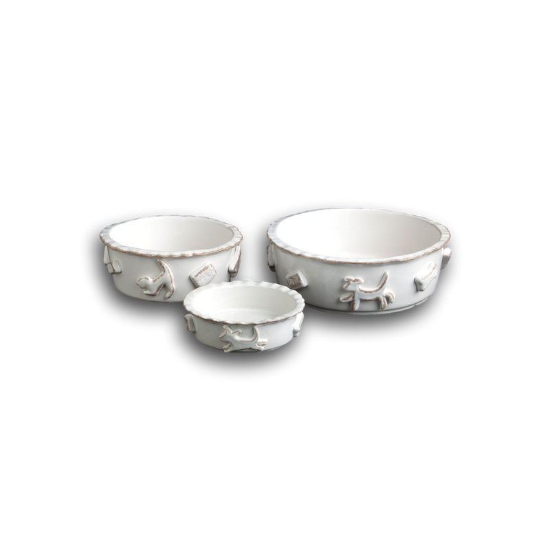 Water Bowl, White, Medium