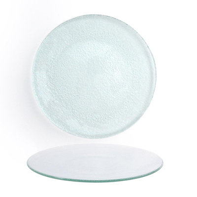 Glass Dinnerware dia.10.75" Round Clear Glass Plate