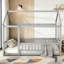 Lit en bois pour lit simple avec structure de toit