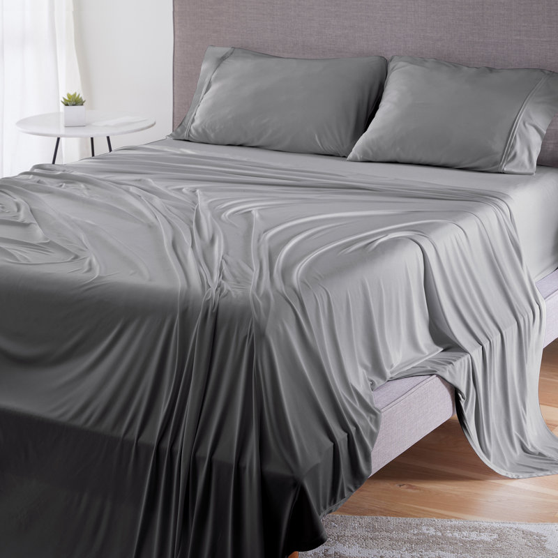 Bedgear Dri-Tec Bed Sheet Set - Moisture Wicking, Breathable, Soft Sheets for Hot Sleepers, Gray, California King
