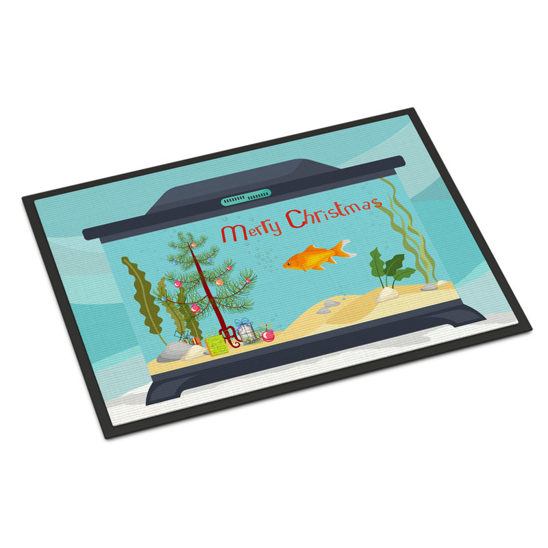 Tapis d'entrée antidérapant Insta, Poisson rouge, 18" W x 27" L