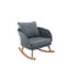 Chaise berçante d'extérieur en osier et rotin-2130638800