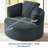 Lozena 2 Pieces - 49" Corduroy Upholstered Barrel Chair, Oversized Round Compression Chaise Lounge, No Assembly Required, Available in 7 Colors-2140640867