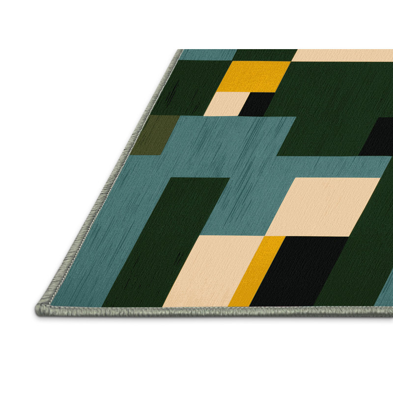 Colorful Coordinates Rug, Square 4'