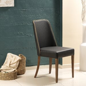 Frostia Upholstered Side Chair in Black