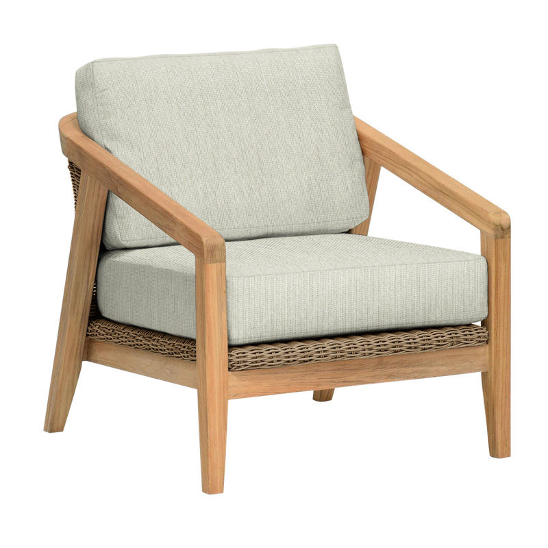 Spencer Outdoor Lounge Chair, Demo Putty, Spencer Willow