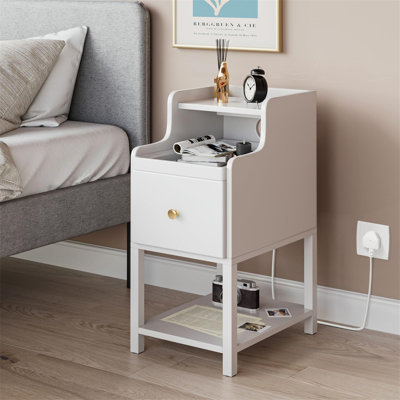 Romarion 30cm W Manufactured Wood Bedside Table