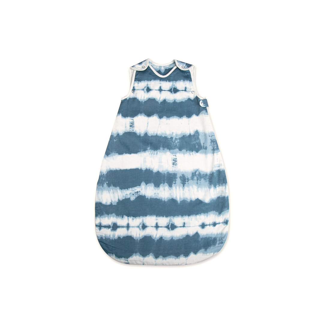Caspian Blue Tie-Dye Wearable Blanket, 100% Cotton Exterior, By Crane Baby Crane Baby