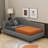 L-Shaped Linen Daybed With Solid Wood Legs-944553626-944553629
