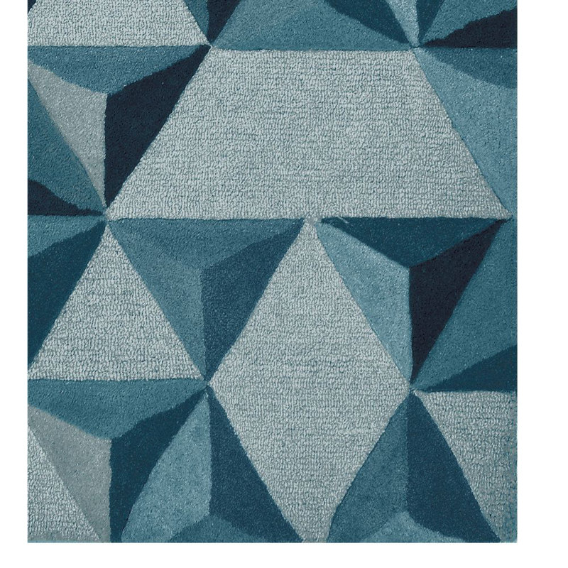 Tapis bleu area flokati Stonefort, Rectangle 5 pi x 8 pi