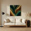 Art mural abstrait en métal vert 62-1782631985