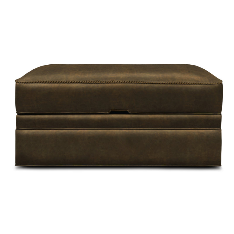 Stafford Leather Ottoman, Walnut (Coyote), Ash Honey