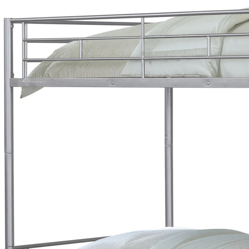 Structure simple en métal de style contemporain avec échelle attachée, Argent argent