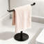 Porte-serviettes en forme de T avec support intégré pour salle de bain, organisateur de comptoir étanche en acier inoxydable avec base antidérapante pour cuisine, coiffeuse et entrée, support de rangement léger et multifonctionnel