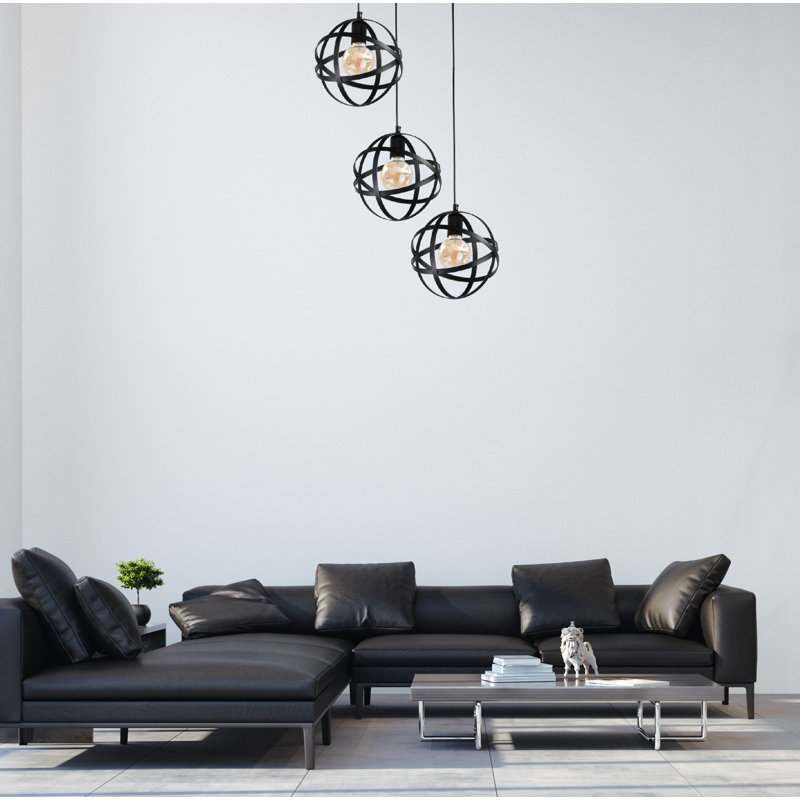 Bobbi-Rose 3 - Light Cluster Pendant, Black, Black