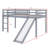 Twin Raised Bed With Ladder & Slide, Loft Beds Incorporating Safety Guardrails-824995667