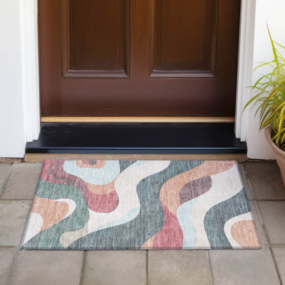 Tapis tourbillon intérieur / extérieur lavable à la machine Husby ACN2186